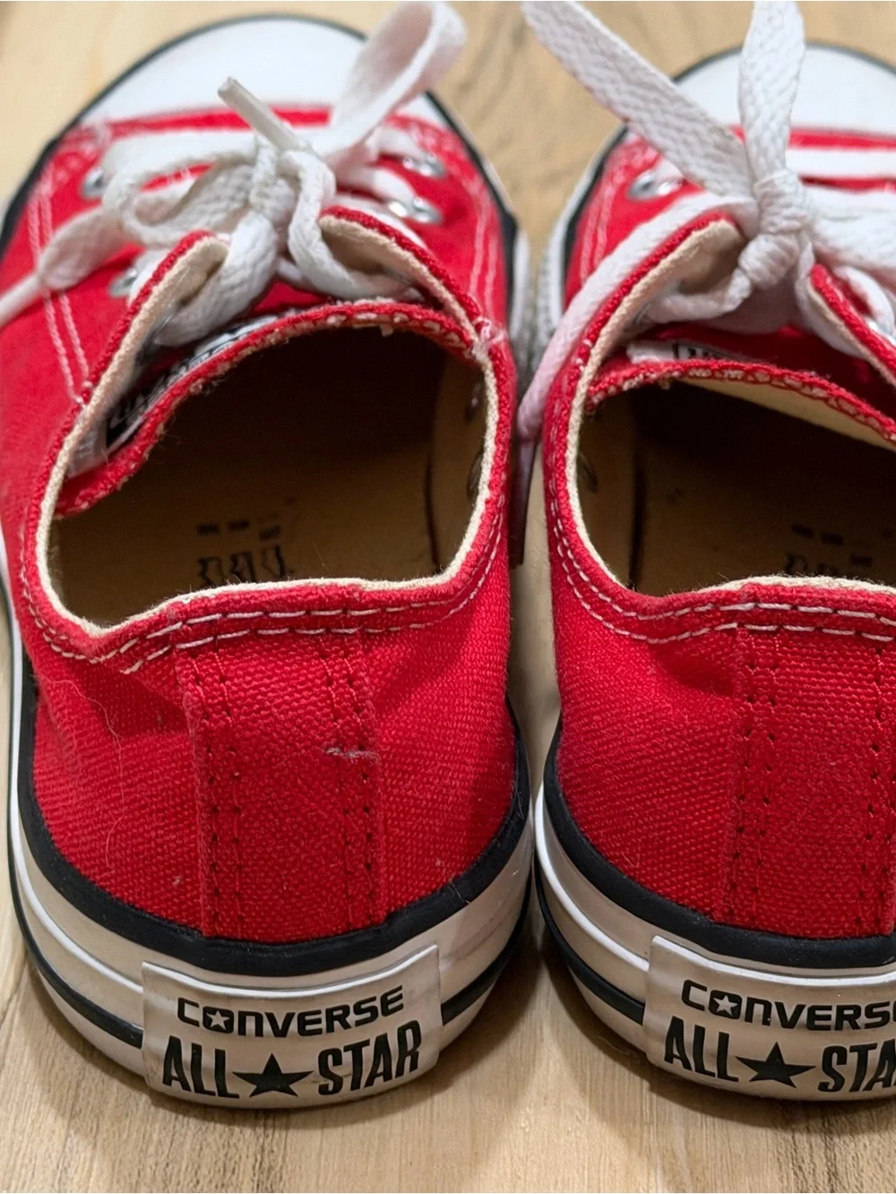 Converse Kids Red Low Top Canvas Sneakers